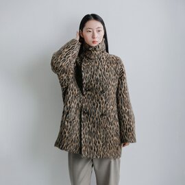 TICCA|ウールモヘア レオパード シャギー ピーコート tbfa-232 【2026aw先行受注会】