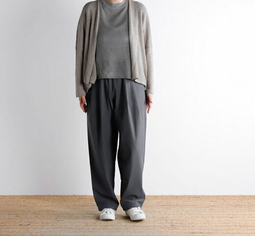 evam eva エヴァムエヴァ E263T030 コットンボリュームパンツ cotton volume pants