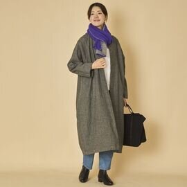 TANG|コットンリネン先染めツイル起毛 ライトコート