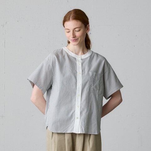 MidiUmi|cleric stripe shirt