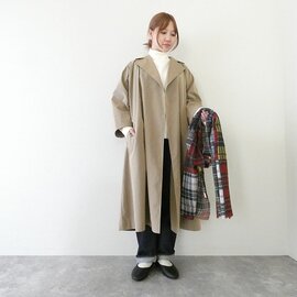 OUVERT|Pe/N割繊タフタヴィンテージタンブラー撥水加工ベルト付きコート(2610002)