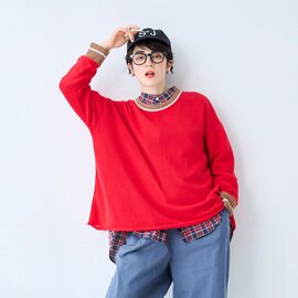 NARU|(ナル) ムースヤーン バイカラーニット 665610 裾くるん バイカラー