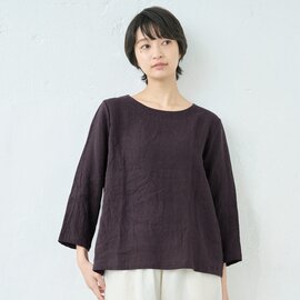 TOKYO BASIC|60番手フレンチリネン100%七分袖ブラウス|リネン ブラウス