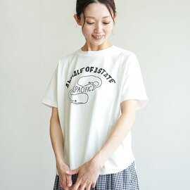 PACIFIC PARK STORE|17/BD 天竺ヘムラウンドプリントプルオーバー トップス Tシャツ 半袖 カットソー pps-28271
