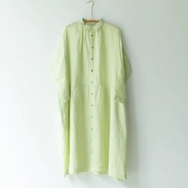 ichi Antiquités｜Color Linen Dress／ライトグリーン