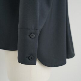 Mochi｜fly front tuck blouse [dark moss grey]