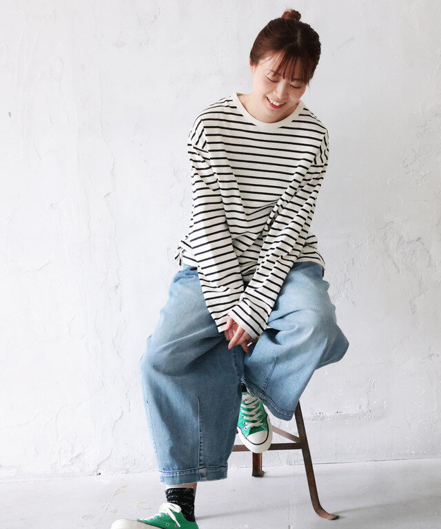 オフ×ブラック 身長:164cm 着用サイズ:M