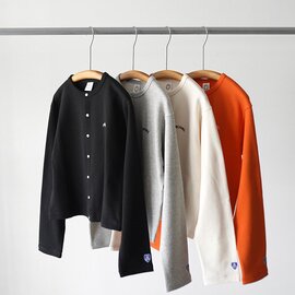 ORCIVAL|クルーネック カーディガン ライトフレンチテリー スウェット ショート丈 Light French Terry Crew Neck Cardigan OR-C0435 MAZ オーシバル オーチバル