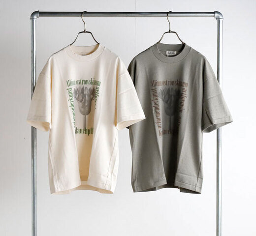 UNDYED|UNDYED STANDARD アンダイドスタンダード 26S348C プリントTシャツ 30/2 Karl Blossfeldt Pt-T (ALLIUM)
