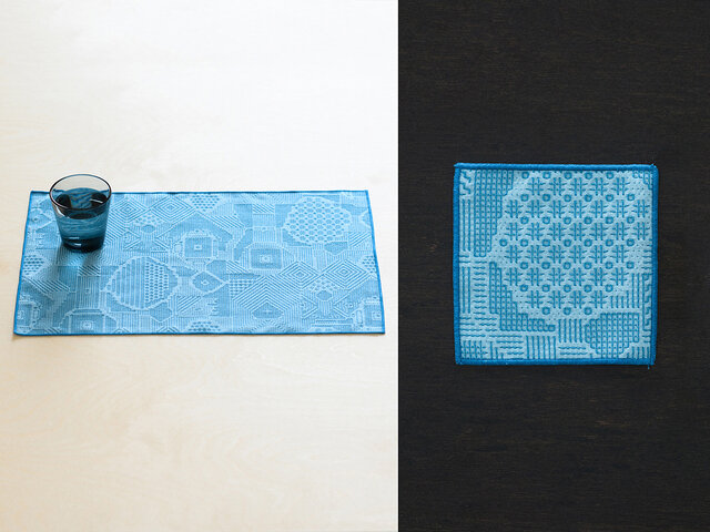 十布｜刺子織のランチマット＋コースターセット
