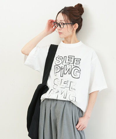 ESTROISLOSE|【40%OFF】フルタンブラー天竺 5分袖プリントTシャツ ec25108