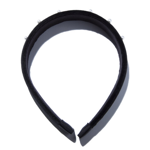 IRIS47｜grace wide headband　カチューシャ　パール　ベロア