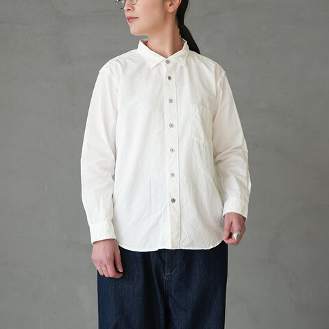 RINEN|80/2ダウンプルーフ レギュラーカラーシャツ トップス チェックシャツ 白シャツ r35000