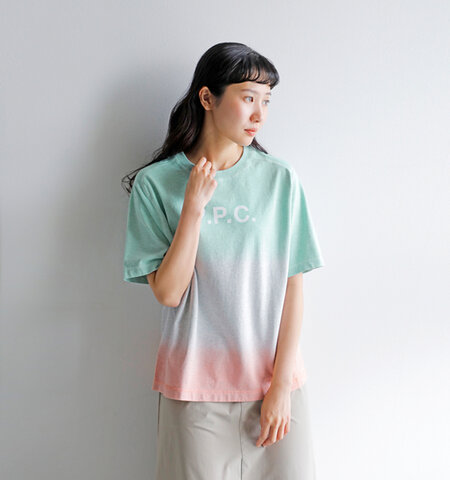 A.P.C.|×ASICS アシックス ウィンド ディップ ダイ 半袖 Tシャツ “T-SHIRT WIND DIP DYE” h26481-yo