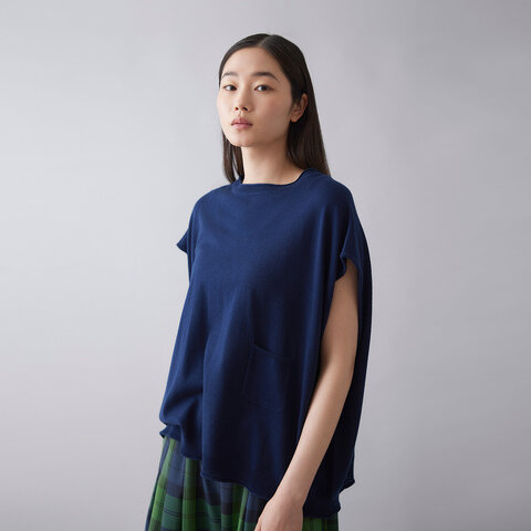 STAMP AND DIARY|スムースウール ワイドベスト