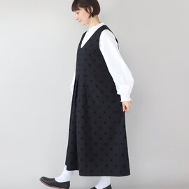 YURK｜フォーマル対応ドット柄ジャンパースカート