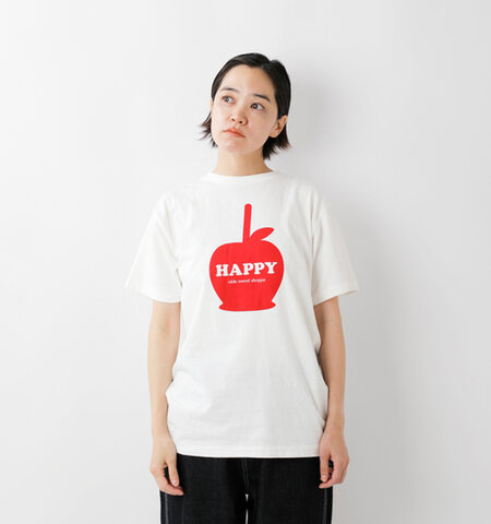 ORDINARY FITS｜コットン プリント Tシャツ “HAPPY” of-c067-tr