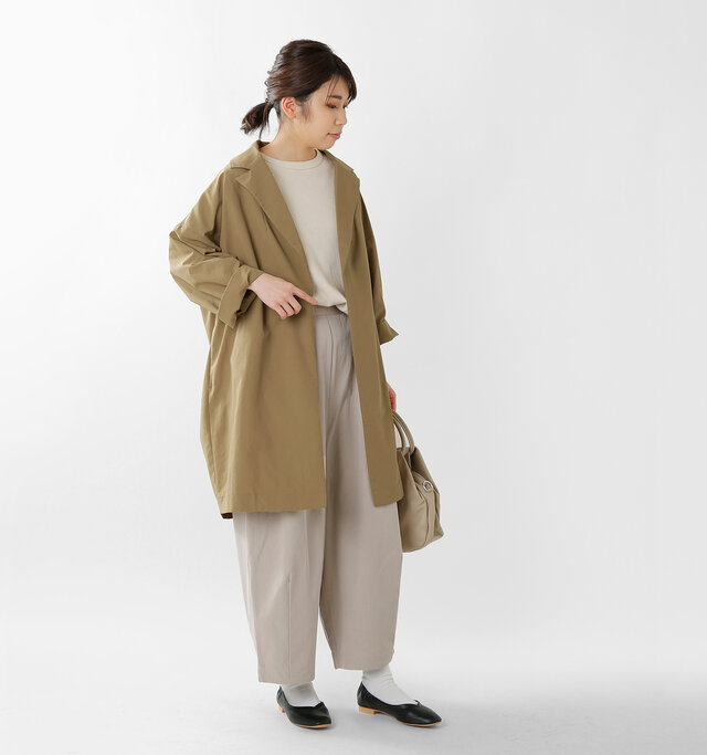 model hikari:165cm / 48kg
color : camel / size : F