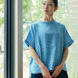 NATURAL LAUNDRY|先染めリネンドルマンT レディース トップス ブラウス プルオーバー 7263t-901