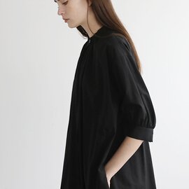 Mochi｜gather dress [ms22-op-06/black・]