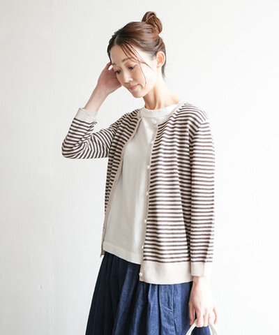 mao made|【30%OFF】【WOODY別注カラー】 クルーネックカーディガン / UVカット レディース トップス カーディガン 511109