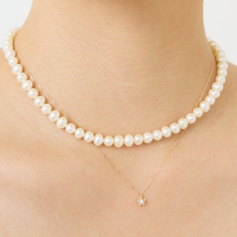 les bon bon｜glow pearl necklace　淡水パール　ネックレス　