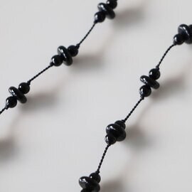 SISI|long necklace silk オニキス2 ネックレス
