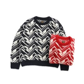 BATONER|SNOW MOUNTAIN JACQUARD CREW NECK