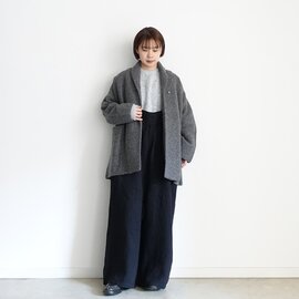 ichi × TAION|"ichi × TAION" Knit Cardigan + Leopard Inner Down Vest
