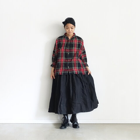 ichi Antiquités|Linen Tartan Shirt