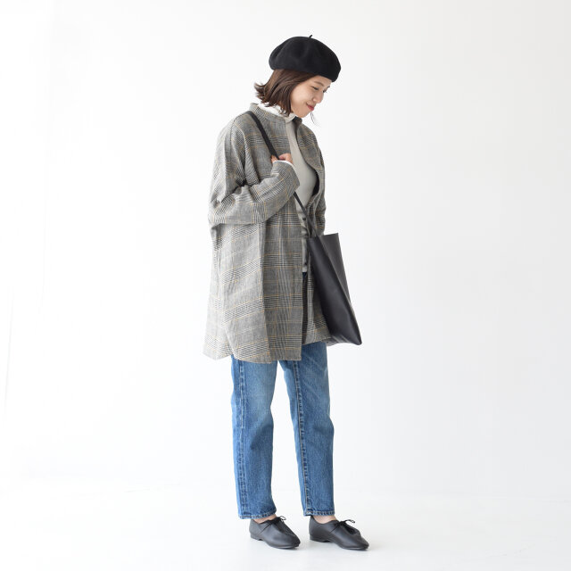 モデル:157cm / 47kg
color : glen-check / size : one(フリーサイズ)