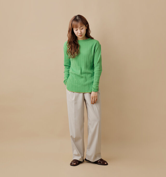model mayuko：168cm / 55kg 
color : green / size : M