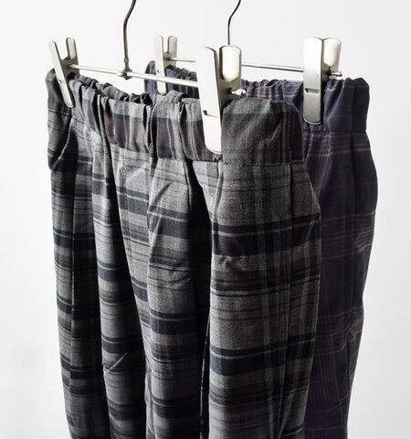 TRAVAIL MANUEL|トロ チェック 2タック ワイド パンツ 5092-same1-kr
