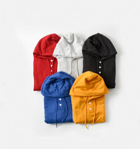 Healthknit|クラシック スウェット ヘンリー フーディー 長袖 プルオーバー 54021-kk