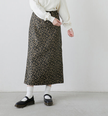 kha:ki|レオパード ストレート スカート “LEOPARD STRAIGHT SKIRT” mil25fsk3099-nk
