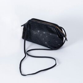 Folna|ドット型押しレザー お財布ショルダーバッグ