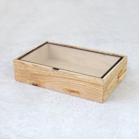 DETAIL｜Rectangle Wooden Box With Glass Lid/ガラスケース/コレクションケース