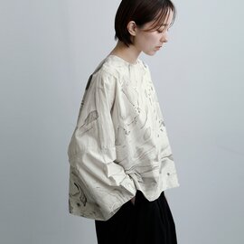 mizuiro ind|コットン マーブルプリント ワイド プルオーバー 1-230146