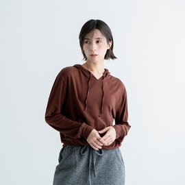 MANON|SOFT KNIT HOOD LONG SLEEVE TEE
