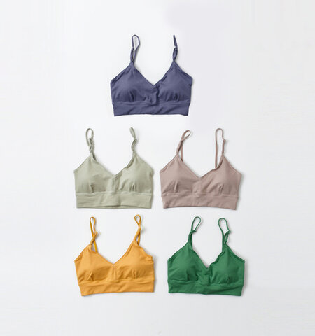 me.|オーガニックコットン ストレッチ ホックレス ブラトップ インナー 下着 me-22210