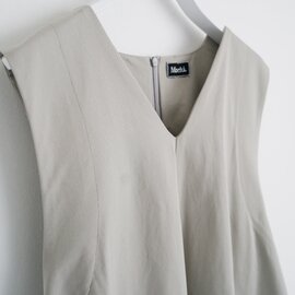 Mochi｜ v-neck belt dress [ms22-op-02/chalk] Vネックベルトドレス