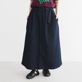 Gramicci|ストレッチデニム ロングフレアスカート