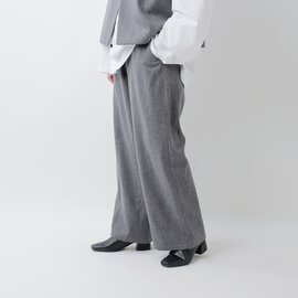 LE GLAZIK|ウール フランネル ワイド パンツ lg-e0283fiw