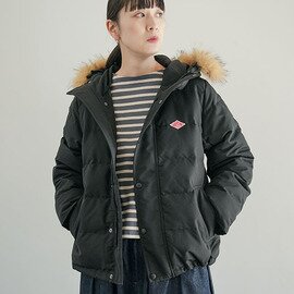 DANTON|FAKE FAR HOODED DOWN JACKET フェイクファーフードダウンジャケット レディース アウター dt-a0007tpr