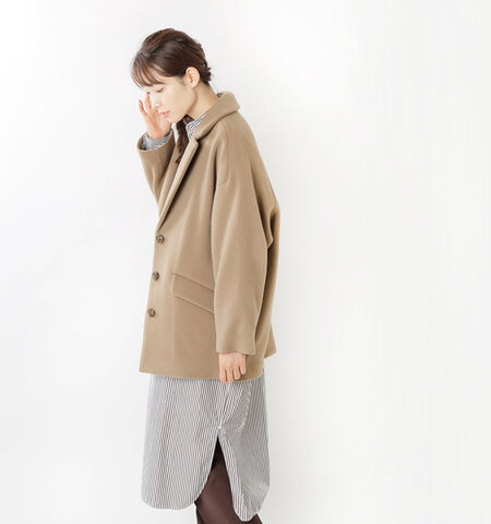 TICCA|メルトンウールビッグカラーシングルショートコート tbka-271-mt