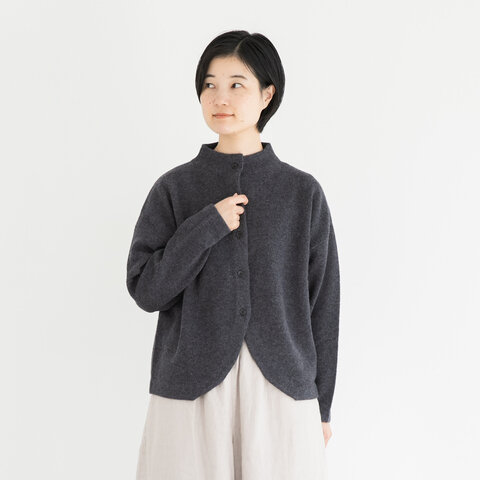 TUTIE.|LAMBS WOOL ニットボトルネックジャケットカーディガン
