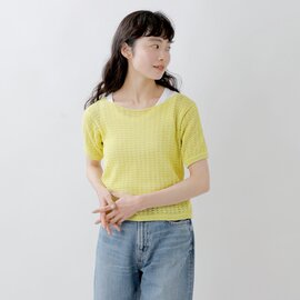 NIDO｜コットン 織り目加工 ニット Tシャツ “TEXTURED T-SHIRT” textured-tshirt-yh