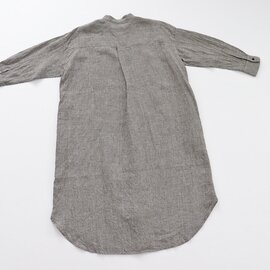 maillot｜Linen Cloth Stand OP リネン・ギンガムチェックシャツワンピース MAS-24107