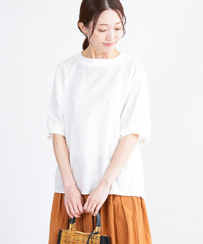 prit|【30%OFF】100/2甘ボイル 5分ボリュームスリーブプルオーバー レディース トップス p82511