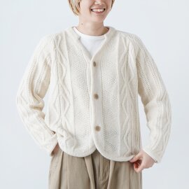 NATURAL LAUNDRY|コットンウールメランジ フィッシュアランカーディガン | 7264K-001